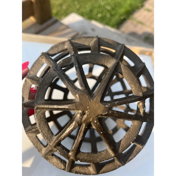 Vintage Unique Decor Metal Geometric Sphere/Ball heavy - Picture 10 of 10
